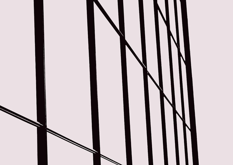 Abstrakte Bürofassade als Sinnbild für § 8c KStG bei Startup-Finanzierungsrunden